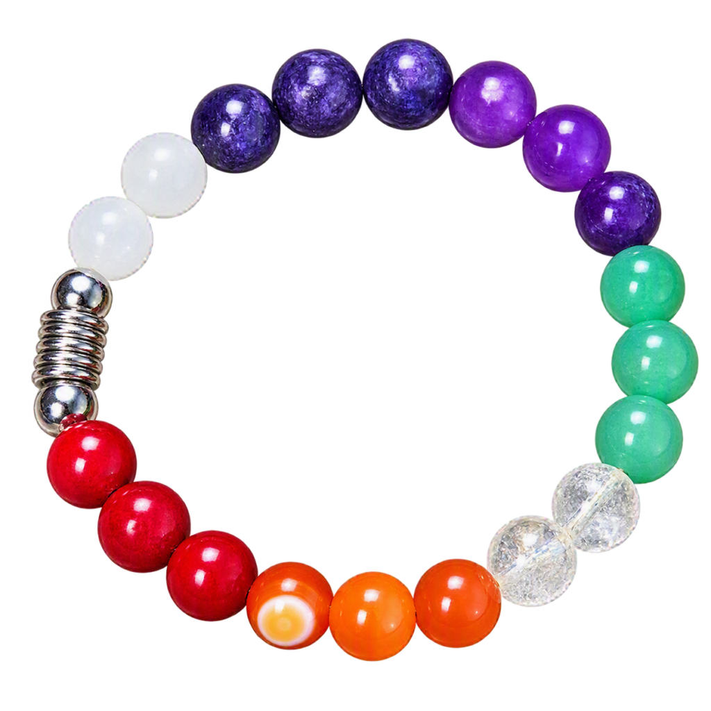 Bracciale 7 Chakra Donna Uomo in pietre naturali vere